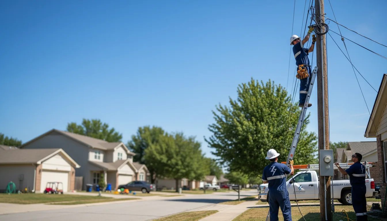 Residential electrician providing installation services in Knobel, AR